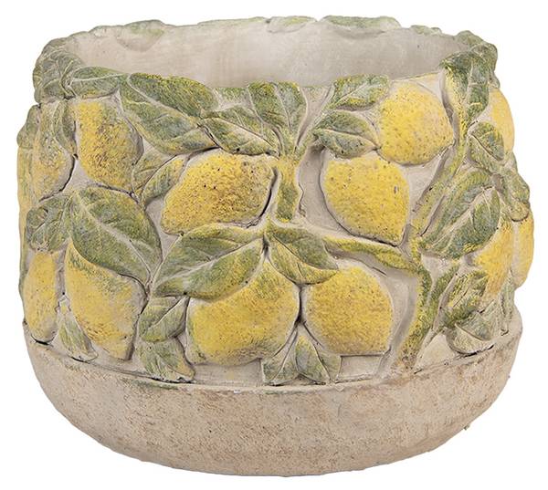 Blumentopf Mayaettesi Beige - Stein - 19 x 15 x 19 cm