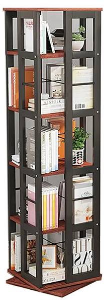 Bücherregal 5BS Schwarz - Braun