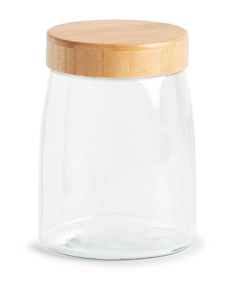 Vorratsglas m. Bambusdeckel, 1300ml Glas - 13 x 17 x 13 cm