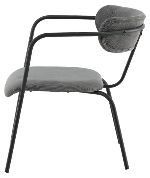 Sessel DUFFY AC 1NOS Grau - Flachgewebe - Velours - 55 x 95 x 66 cm