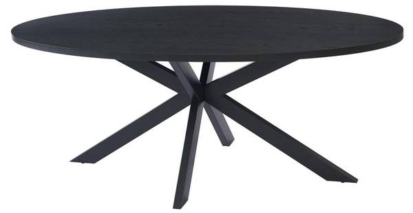 Esstisch LINIOMA Schwarz - Holz teilmassiv - 100 x 76 x 200 cm