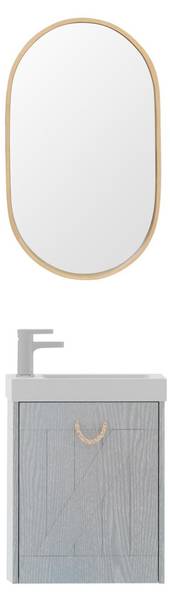 Badmöbel-Set MISTRAL 2-teilig Grau - Holzwerkstoff - 53 x 41 x 22 cm