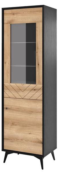 Wohnwände DIAMO 5-tlg Schwarz - Braun - Holzwerkstoff - 311 x 178 x 39 cm