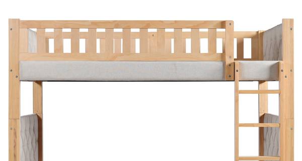 Etagenbett AtticWoody Ⅰ Braun - Holzwerkstoff - 95 x 154 x 209 cm