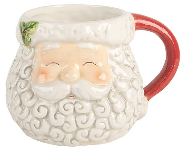 Tasse Weihnachtsmann Wesley&Cups Weiß - Keramik - 11 x 10 x 16 cm