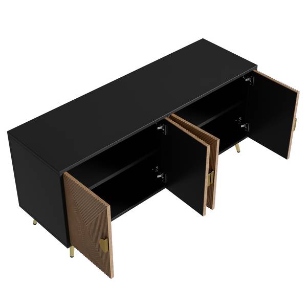 Sideboard mit 4 Türen O30104 Braun - Holzwerkstoff - 160 x 75 x 40 cm
