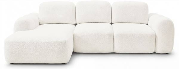 Ecksofa AVELIN Creme - Ecke davorstehend links