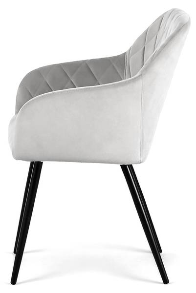 ESSZIMMERSTUHL VELTO 6er-Set Schwarz - Grau