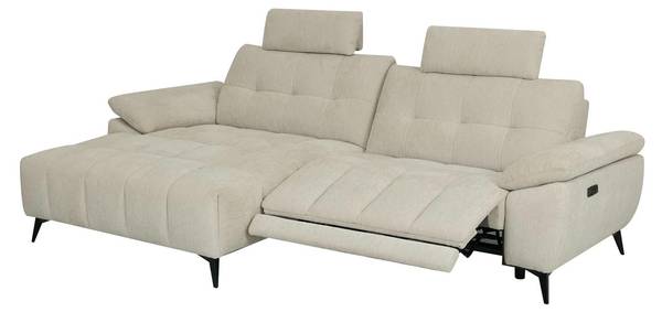 Ecksofa Colorado mit Relaxfunktion Links Beige