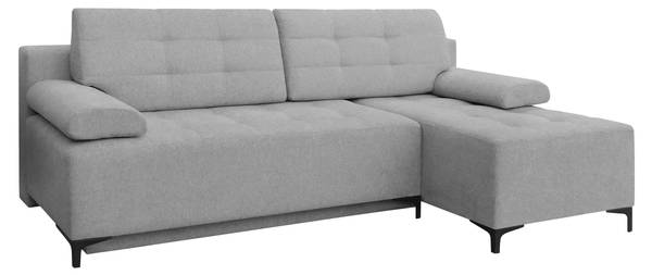 Ecksofa Fabio Grau - Ecke davorstehend rechts