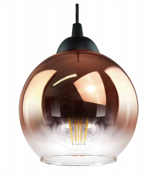 Grenade I Pendelleuchte Schwarz - Gold - Aluminium - Klarglas - Farbglas - Kristallglas - 15 x 100 x 15 cm