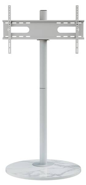 Support TV Astrion Blanc - Pierre artificielle - Métal - 55 x 160 x 65 cm