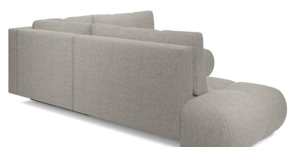 Ecksofa DUCA II CURIO Hellgrau - Ecke davorstehend links