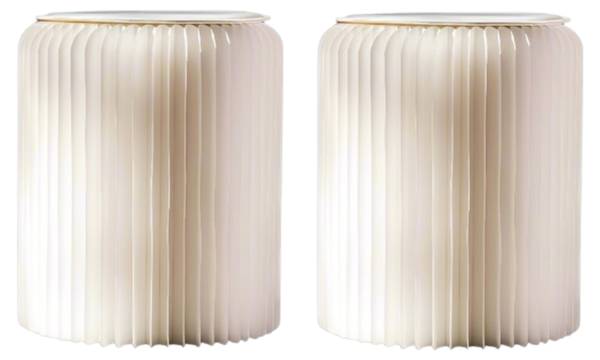 Sitzhocker P421803 2er Set Weiß