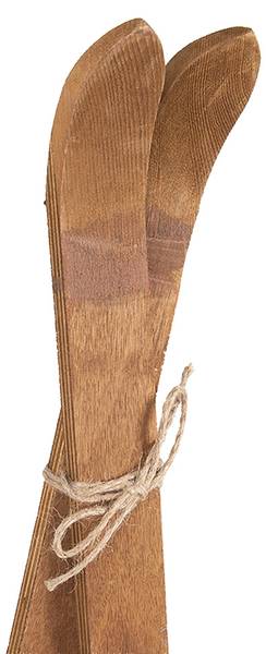 Dekorative Vintage-Ski Deco&James Braun - Holzwerkstoff - 3 x 60 x 5 cm