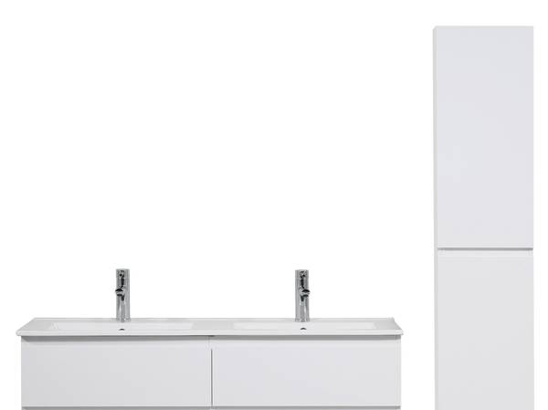 Badmöbel-Set SORRENTO 2-teilig Weiß - Holzwerkstoff - 120 x 44 x 45 cm