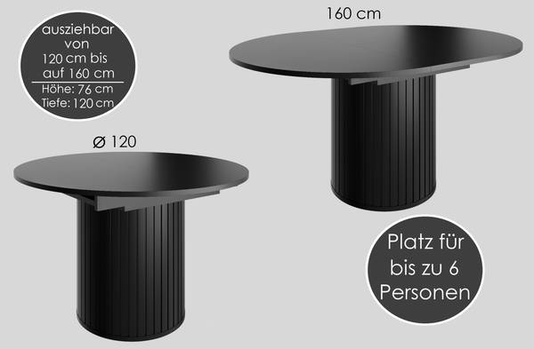 Esstisch DO-9 Schwarz