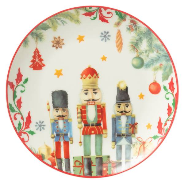 Teller Christmas Weiß - Keramik - 21 x 3 x 21 cm