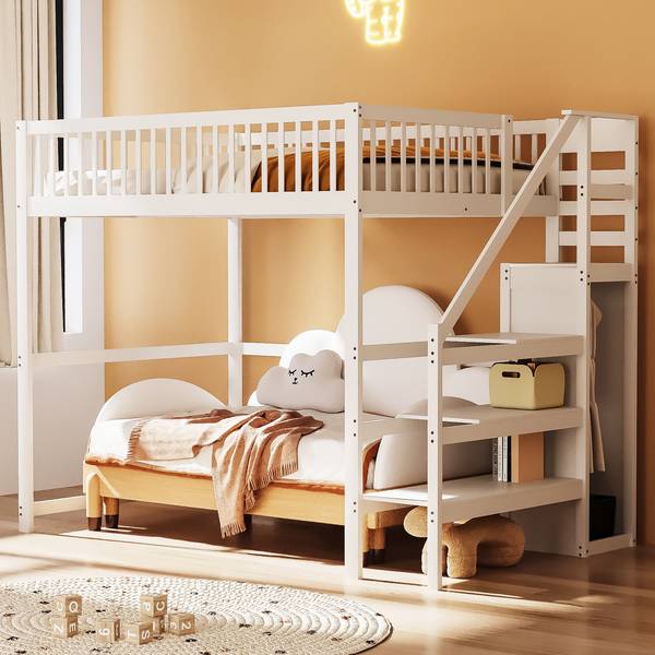 Kinderbett ｜K-106 Weiß - Breite: 145 cm