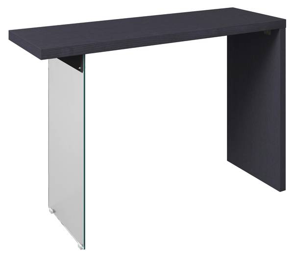 Konsolentisch MILAN Schwarz - Holzwerkstoff - Glas - Holz teilmassiv - 120 x 80 x 40 cm