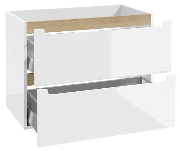 Waschtischunterschrank Livia Weiß - Holzwerkstoff - 80 x 60 x 45 cm