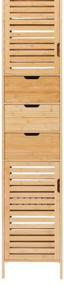 Hochschrank Boksereys Beige - Bambus - 35 x 180 x 35 cm