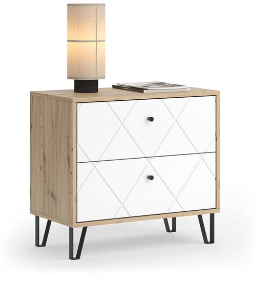 Nachttisch Nizza 57493 Braun - Holzwerkstoff - 66 x 61 x 36 cm