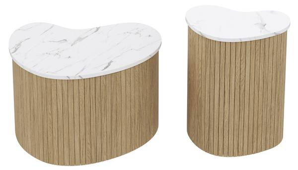 Couchtische FjordO Braun - Holzwerkstoff - 60 x 38 x 37 cm