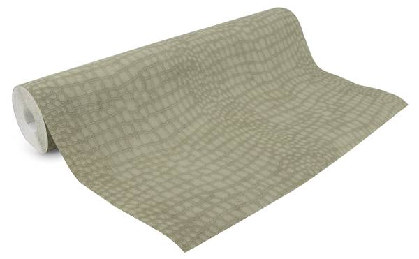 Vliestapete - Krokodil Grün - Fleece - 52 x 1000 x 2 cm