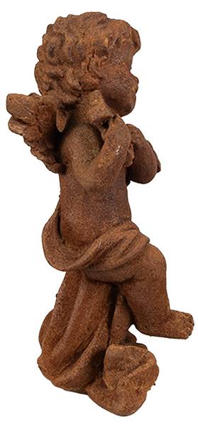 Decoratie Beeld Engel Xmas&Dorian bruin - kunststof - 6 x 14 x 6 cm