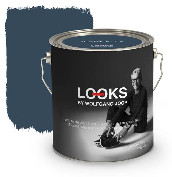 Wandfarbe Matt Nachtblau 2,5 Liter Blau - Aluminium - 17 x 16 x 2 cm