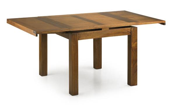 ESSTISCH AUSZIEHBAREN AUS HOLZ L 95 CM Braun - Holz teilmassiv - 95 x 78 x 95 cm