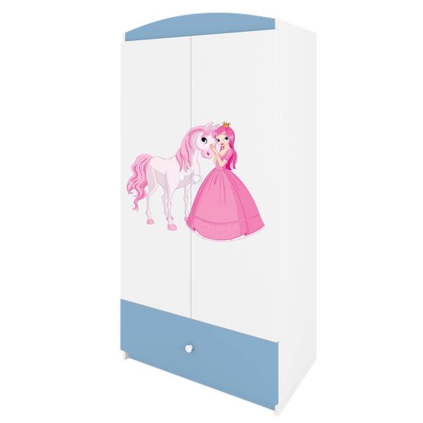 Kinderkleiderschrank Prinzessin I Blau