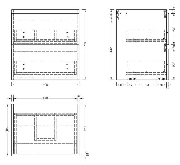 Badschrank Unterschrank Y-HU1CDX 50 x 39 cm