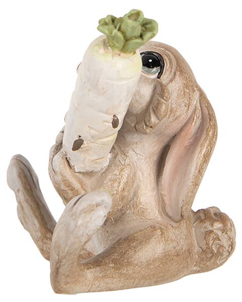 Decoratie Beeld Konijn Easter&Teven beige - kunststof - 5 x 7 x 6 cm