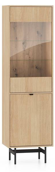 Vitrine HEGGERS Braun - Aluminium - Melamin - 55 x 170 x 40 cm