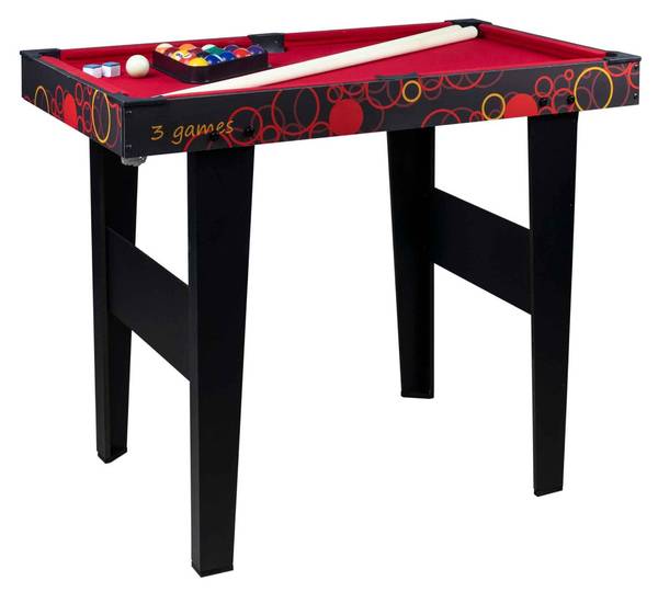 Spieltisch 3-in-1 Rot - Holzwerkstoff - 74 x 51 x 92 cm