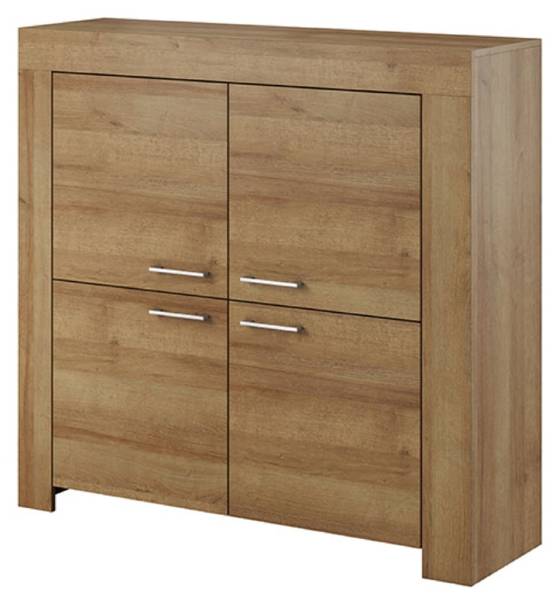 Highboard SKY Braun - Aluminium - 120 x 117 x 37 cm