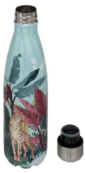 Isolierte Flasche JUNGLE Weiß - Metall - 7 x 27 x 7 cm