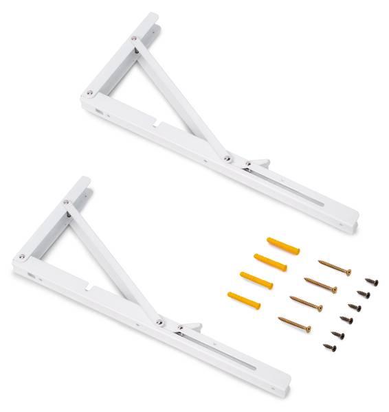 Tisch Wandhalterungen 7019112 2er-set Weiß - 40 x 18 cm