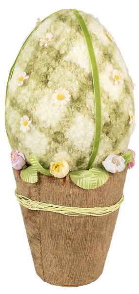 Dekorationsfigur Ei Easter&Cole Grün - Textil - 20 x 43 x 20 cm