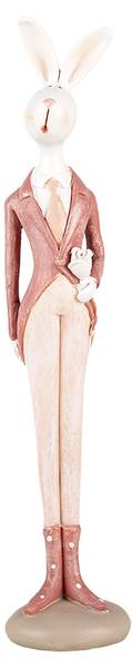 Decoratie Beeld Konijn Easter&Ictor wit - kunststof - 4 x 22 x 4 cm