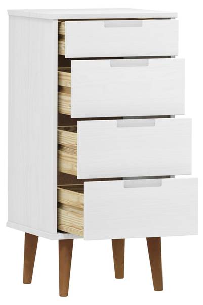 Armoire à tiroirs 3017181 Blanc - Pin - 40 x 82 x 35 cm