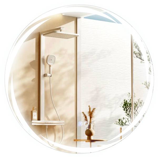 Badspiegel NM0389PQDE Silber - Glas - 60 x 3 x 60 cm