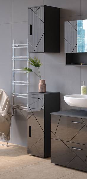 Meuble Sous Vasque Irma Vicco - Meuble Salle De Bain, Blanc Brillant, 60x30x59cm