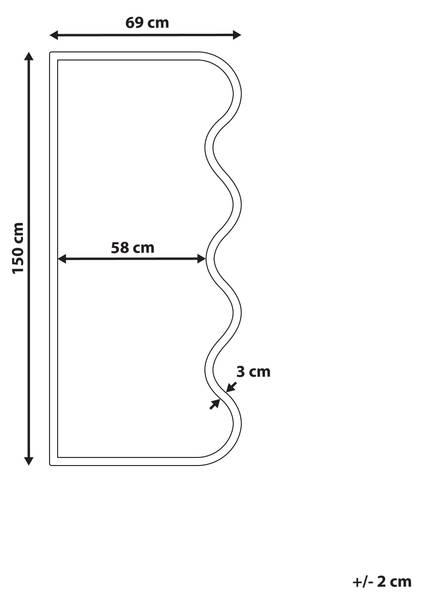 Wandspiegel MURAT Braun - Bambus - 69 x 150 x 3 cm