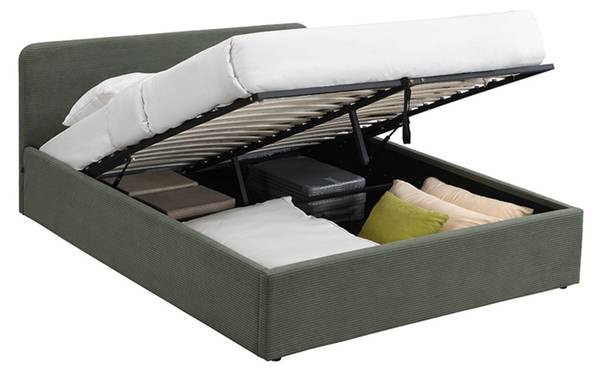 Bett MIA Grün - Massivholz - 215 x 88 x 170 cm