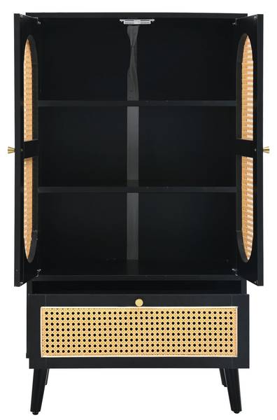 Highboard O3163 Schwarz - Holzwerkstoff - 60 x 111 x 40 cm