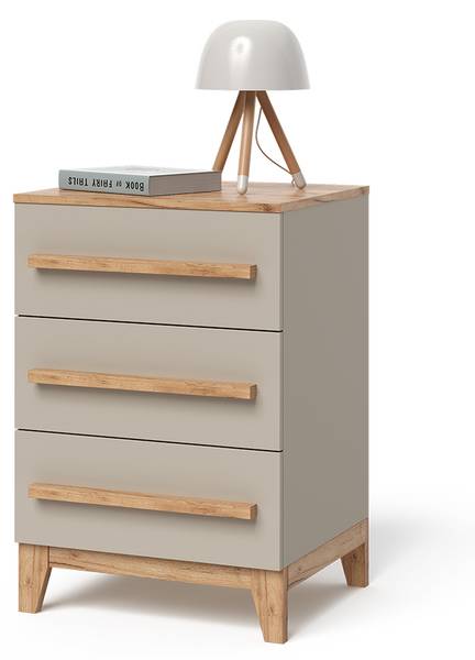 Kommode Malia 58345 Beige - Kaschmir - Asteiche Dekor