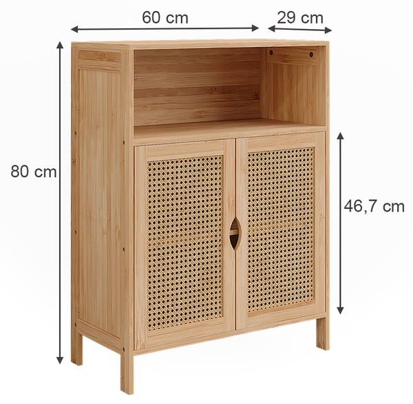 Meuble salle de bain Liora 51646 Vert - Bois manufacturé - 60 x 80 x 29 cm